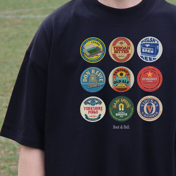 Leeds Football Beer Mats Oversized T Shirt, 10 of 10
