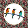 Birds On William Morris Inspired Background, thumbnail 2 of 5