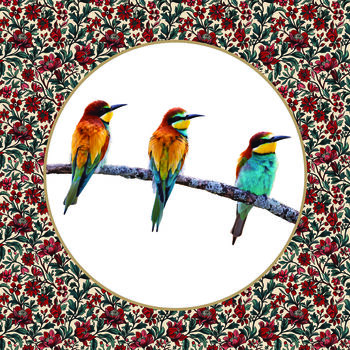 Birds On William Morris Inspired Background, 2 of 5