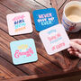 Personalised Box Of Positive Mantra Coasters, thumbnail 1 of 4