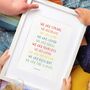 Personalised 'We Are' Family Affirmation Print Unframed, thumbnail 1 of 3