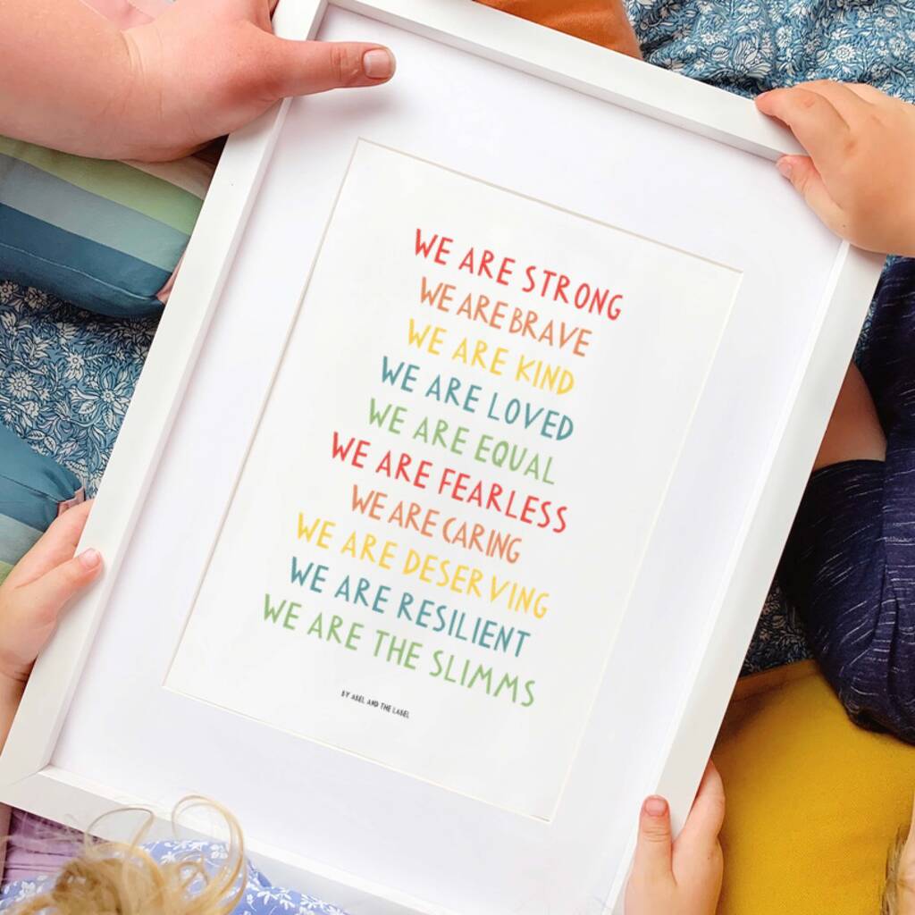 Personalised 'We Are' Family Affirmation Print Unframed, 1 of 3