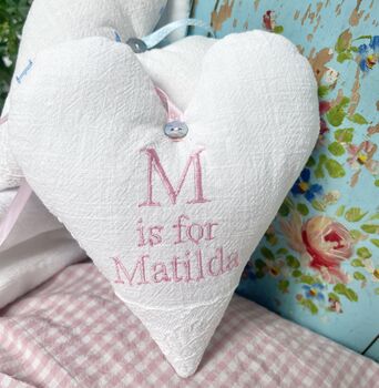 Linen Alphabet Heart, 4 of 9