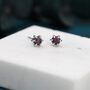 Cosmic Purple Opal Long Prong Stud Earrings, thumbnail 2 of 10