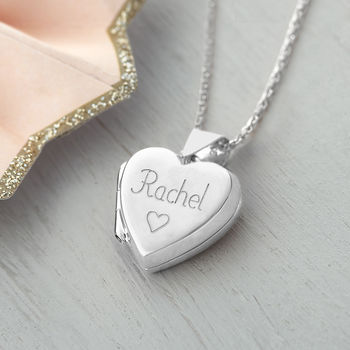 Girl's Personalised Sterling Silver Heart Locket, 3 of 10