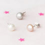 Lola Sterling Silver Pearl Earrings, thumbnail 2 of 9