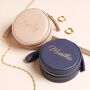 Personalised Gold Name Mini Round Travel Jewellery Case, thumbnail 1 of 4