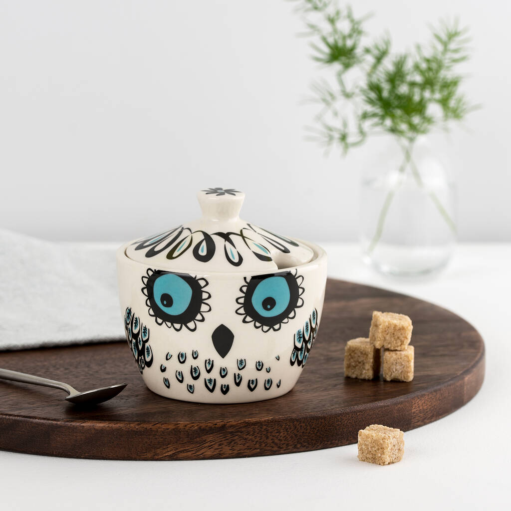 Owl Sugar Pot With Lid, 1 of 2