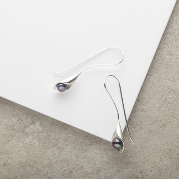 Calla Lily Pendant And Earrings Pearl Jewellery Set, 12 of 12