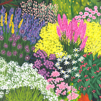 A4 Botanical Flower Garden Giclee Art Print, 3 of 5