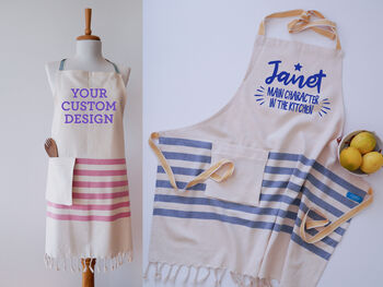 Personalised Apron, Hand Towel, Cotton Anniversary Gift, 10 of 11