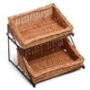 Wicker Two Tier Countertop Display Stand, thumbnail 1 of 2