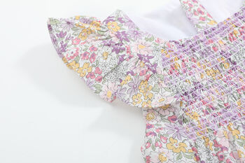 Aurelia Lavender Smock Sunsuit, 4 of 7
