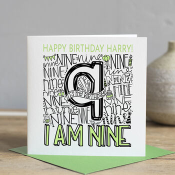 Personalised 9th Birthday Card, 3 of 5