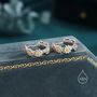 Sterling Silver Daisy Flower Chain Huggie Hoop, thumbnail 1 of 10