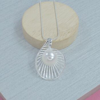 Sterling Silver Opera Pearl Pendant, 2 of 3