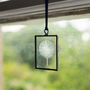 Dandelion Hand Engraved Glass Hanging Decoration, thumbnail 4 of 6