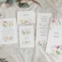 Pink Wildflower Gatefold Wedding Invitations, thumbnail 5 of 5