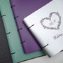 'Love Heart' Personalised Coloured Leather Guest Book, thumbnail 9 of 9