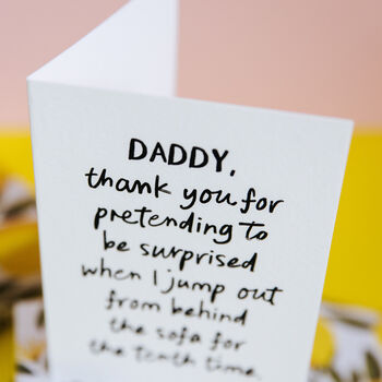 Funny Parent Card Pretending To Be Surprised Personalised For Mummy Or Daddy, 5 of 7