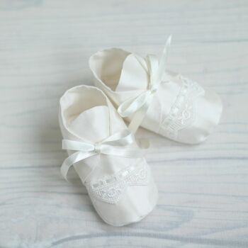 Christening Booties For Boys 'Oliver', 4 of 12