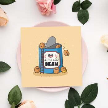 Cute Beans Greetings Card, 6 of 7