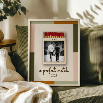 Personalised A Perfect Match Matchbook Print, 2 of 12
