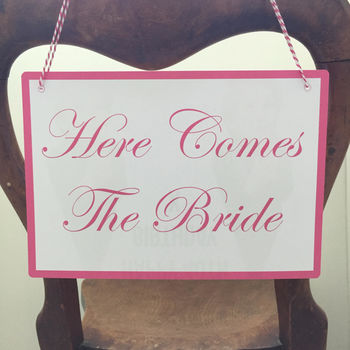 Here Comes The Bride Card Sign, 5 of 7