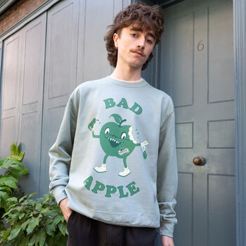 Bad Apple Unisex Sweatshirt In Green, 2 of 4