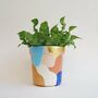 Abstract Gold Leaf Hand Painted Pattern Pot, thumbnail 3 of 7