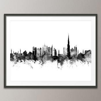 Dubai Skyline Cityscape Art Print, 3 of 8