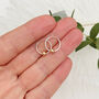 Small Sterling Silver Hoops With A Single 9ct Gold Bead, thumbnail 2 of 6