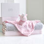 Personalised Pink Unicorn Baby Snuggle Comforter, thumbnail 3 of 6