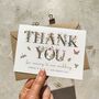 Personalised Cottage Garden Letters Wedding Thank You Cards, thumbnail 1 of 7