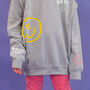 Children's Personalised Scribble Smiley Sweatshirt, thumbnail 6 of 12
