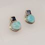 Larimar And Iolite Sterling Silver Earrings, thumbnail 2 of 7