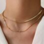 Dainty 18 K Gold Plated Chain Choker Necklace, thumbnail 3 of 5