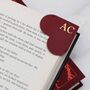Personalised Initial Leather Heart Bookmark, thumbnail 2 of 7