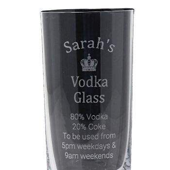 Personalised Vodka % Highball Glass, 2 of 2
