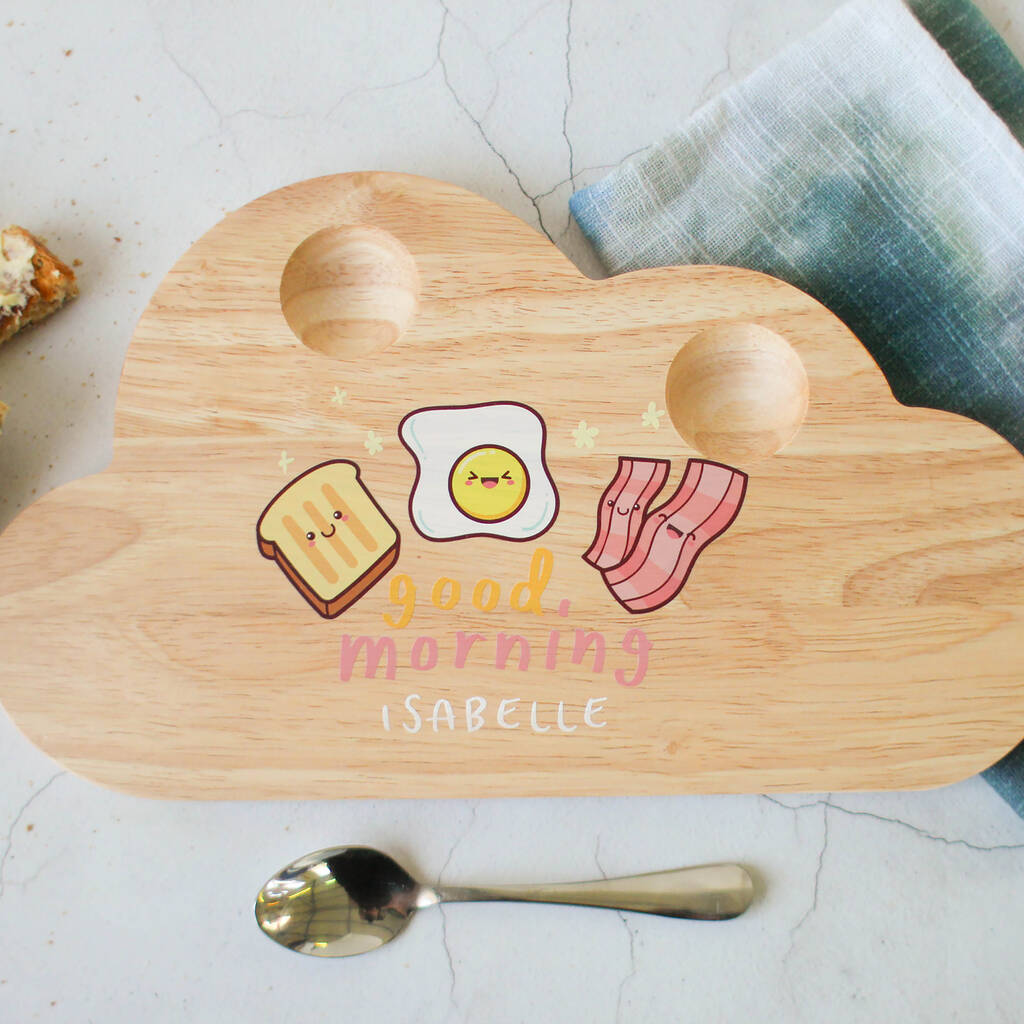 Personalised Cloud Egg Board, Eggs And Bacon, 1 of 3
