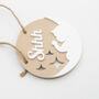 Shhh Nursery Door Sign – Beige Round Acrylic, thumbnail 2 of 7
