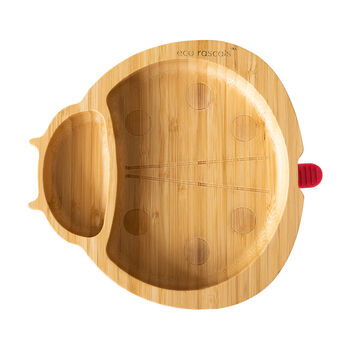Bamboo Suction Plate Ladybird Red, 3 of 3