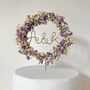 Personalised Dried Flower Round Cake Topper, thumbnail 2 of 8
