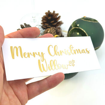 Merry Christmas Name Stickers For Gifts And Decorations, 8 of 10