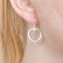 Heart Earrings In Silver, thumbnail 1 of 2