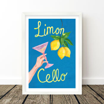 Limoncello Italian Cocktail Art Print, 7 of 10