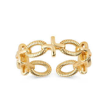 14 K Gold Chain Link Ring Stacking Set, 2 of 7