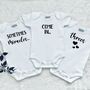 Triplet Baby Gifts | Triplet Pregnancy Announcement Vests, thumbnail 1 of 3