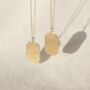 9ct Solid Gold Engravable Rectangle Pendant Necklace, thumbnail 4 of 6