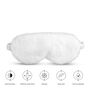 Silver Cloud White Fluffy Satin Sleep Eye Mask, thumbnail 2 of 4